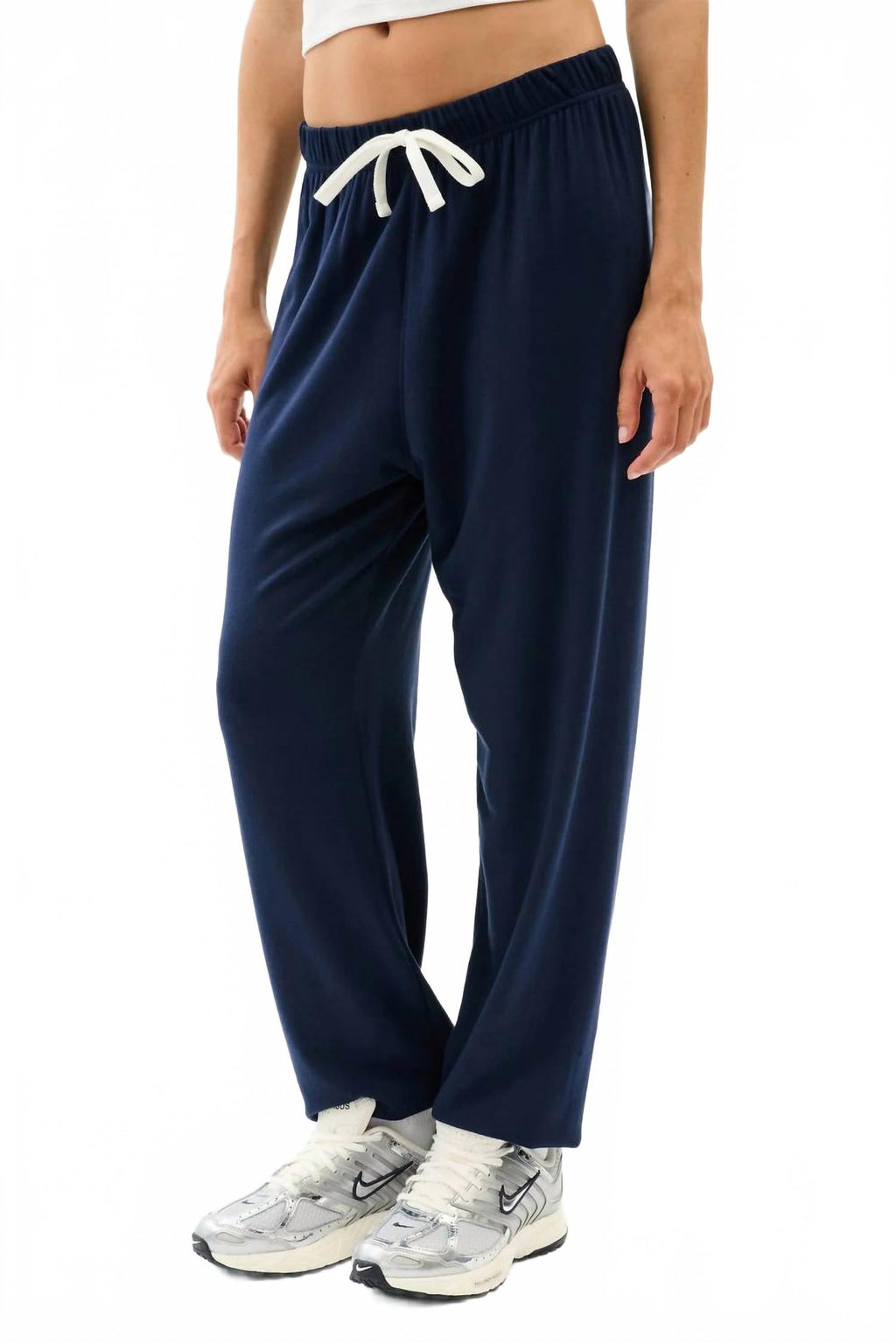 Andie Oversized Fleece Sweatpants In Indigo