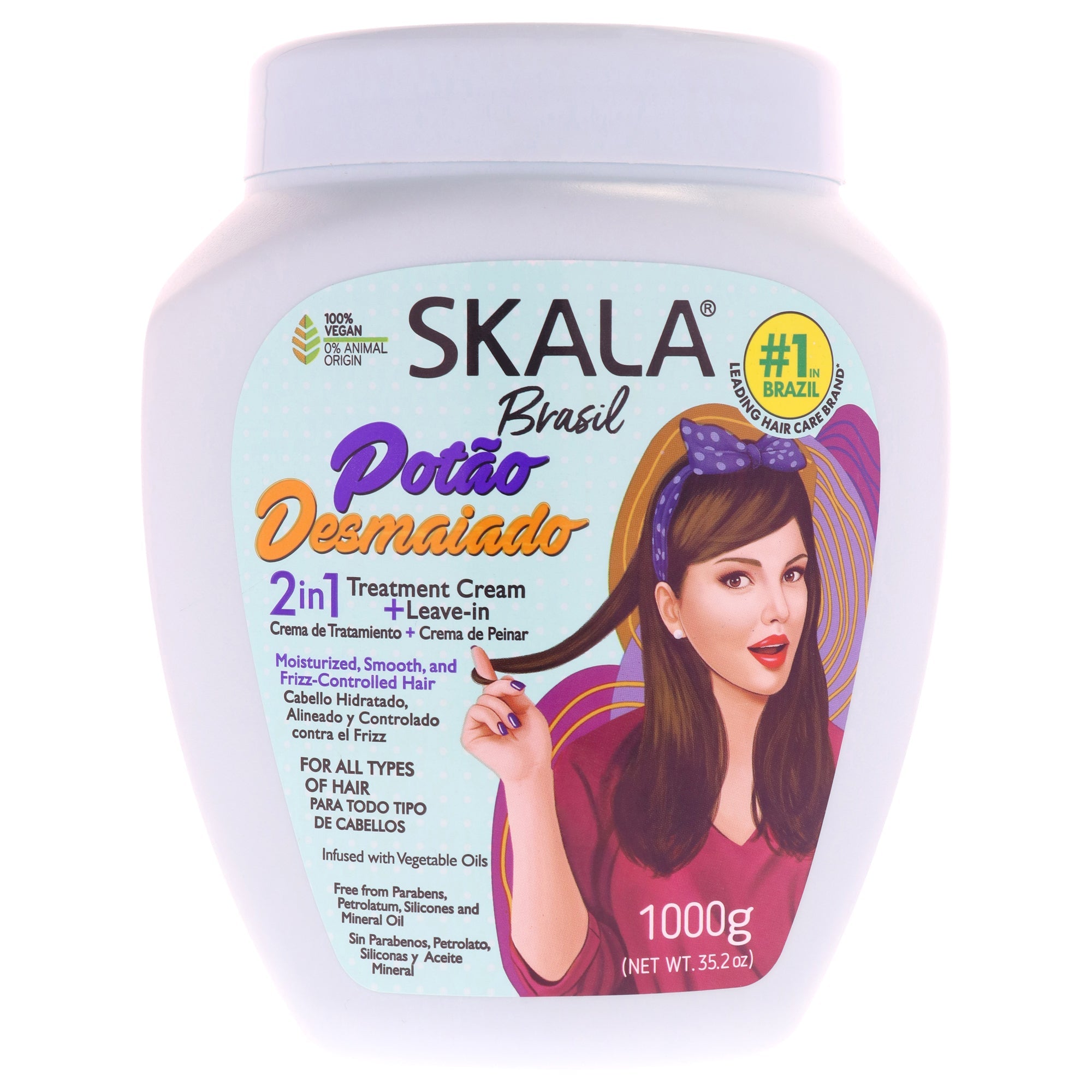 2 in 1 Super Smooth Pot Hair Treatment Cream by Skala for Women - 35.2 oz Cream