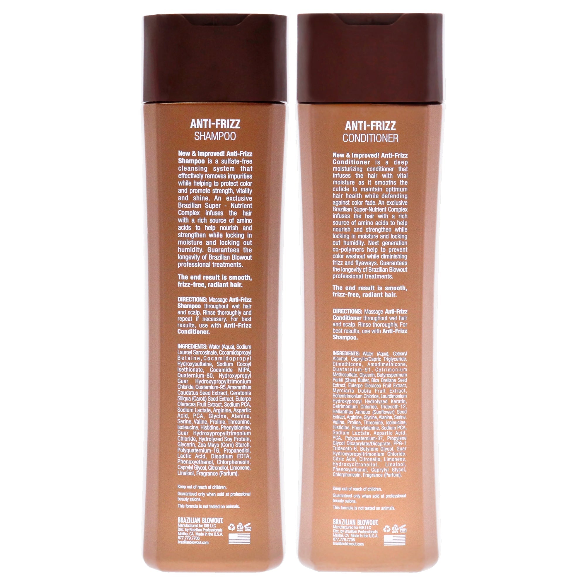 Acai Anti Frizz Shampoo and Conditioner Kit by Brazilian Blowout for Unisex - 2 Pc Kit 12oz Shampoo, 12oz Conditioner