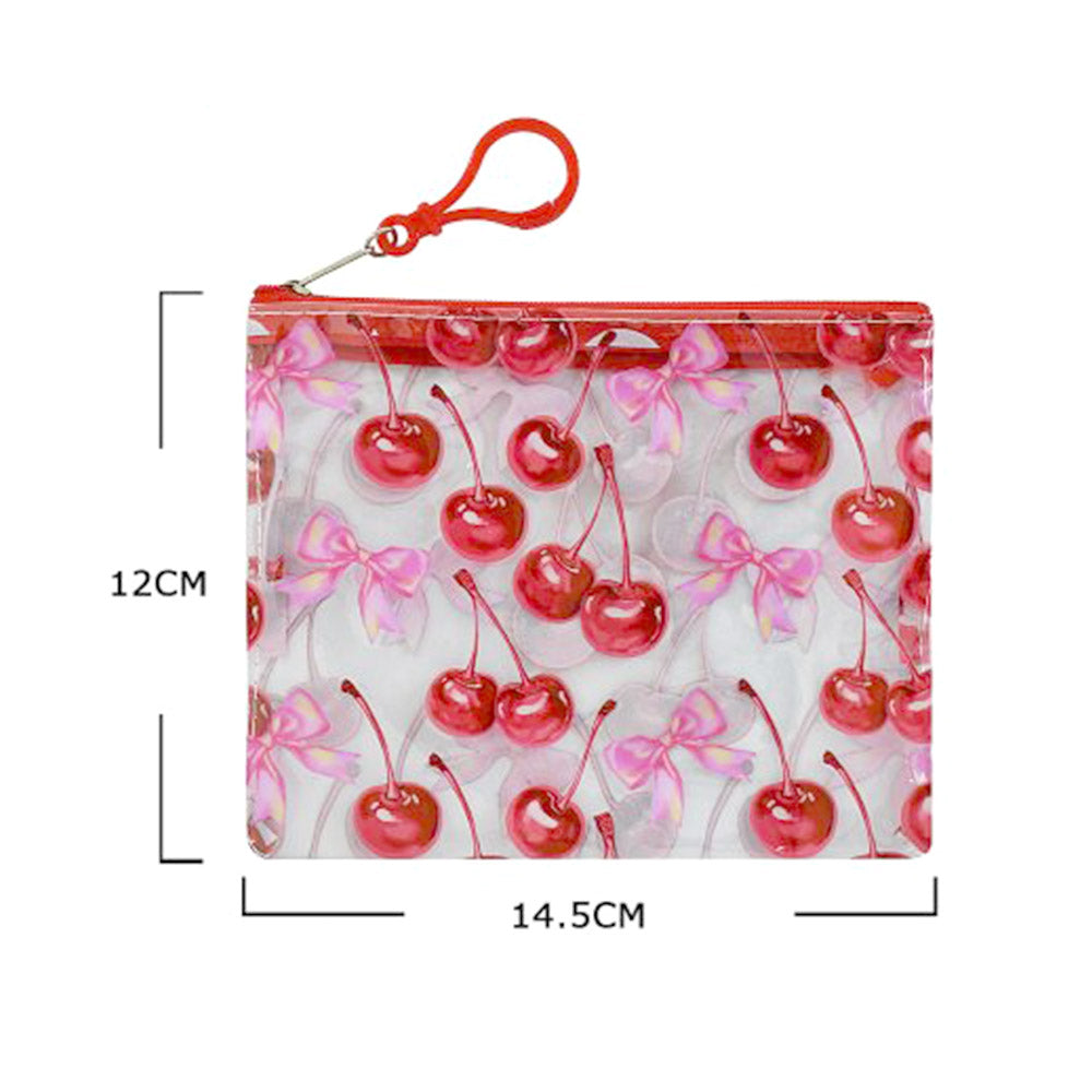 12PCS - Fruit Pattern Transparent Mini Pouch Bags