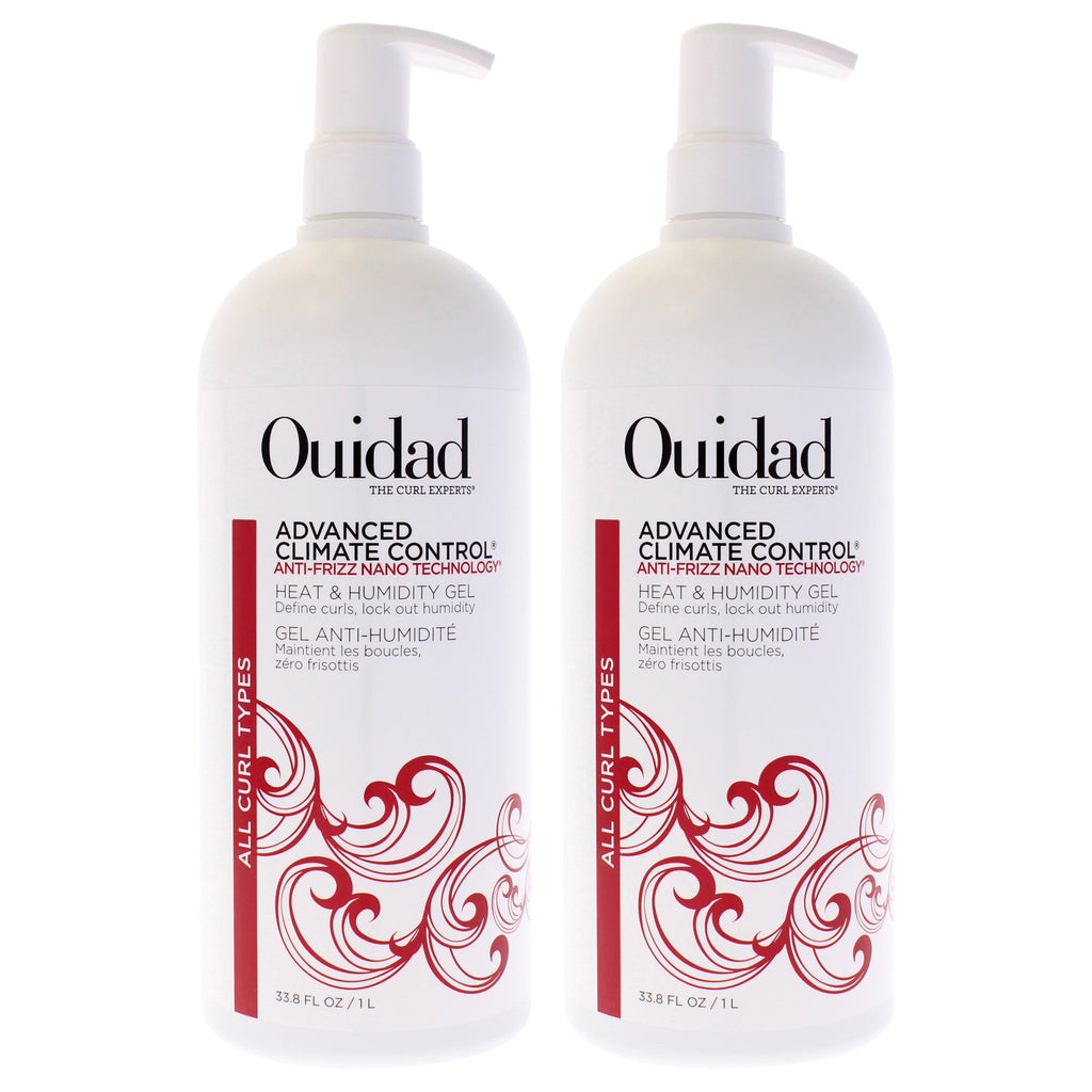 Advanced Climate Control Heat and Humidity Gel - Anti Frizz by Ouidad for Unisex - 33.8 oz Gel - Pack of 2