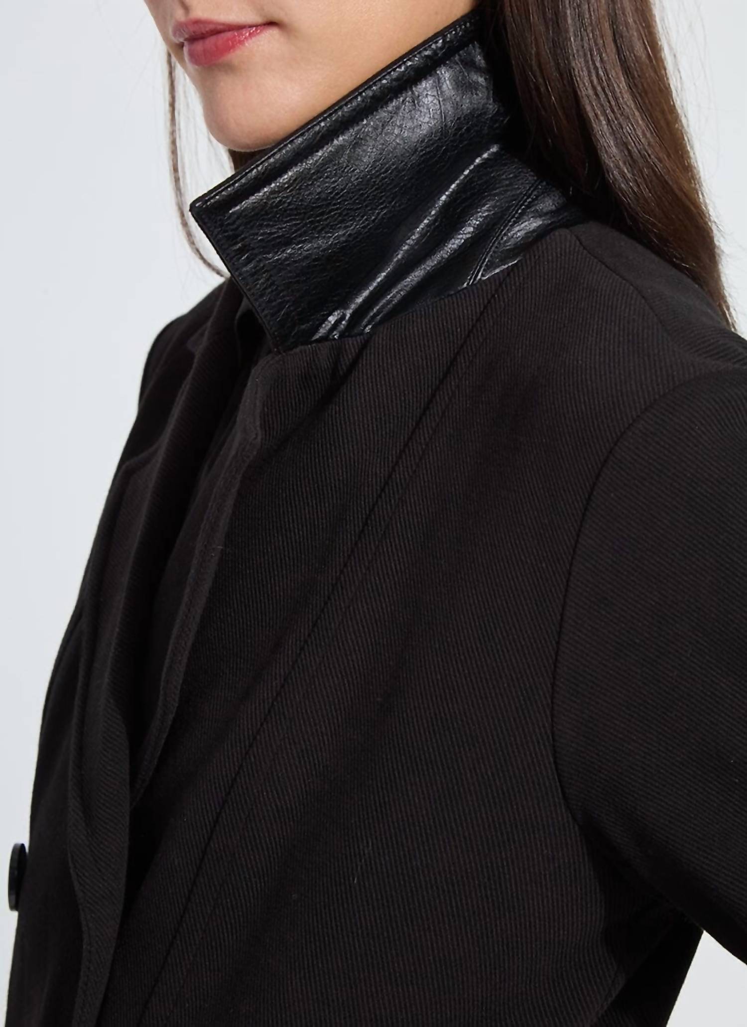 Alma Cavalry Peacoat In Black