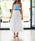 Alexa Tube Top With Lace In Sky Blue
