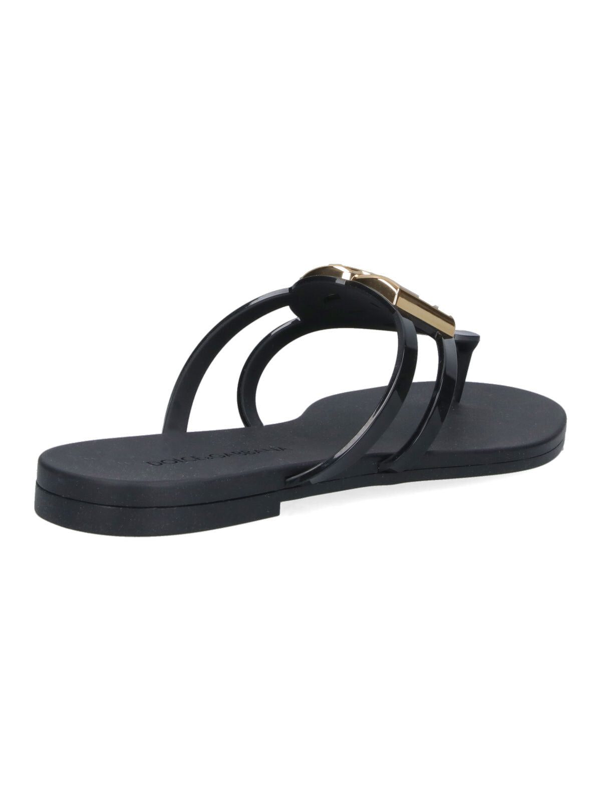 "Dg" Flip-Flop Sandals – Black