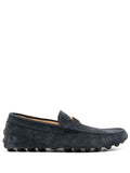 Almond Toe Blue Calf Leather Flats