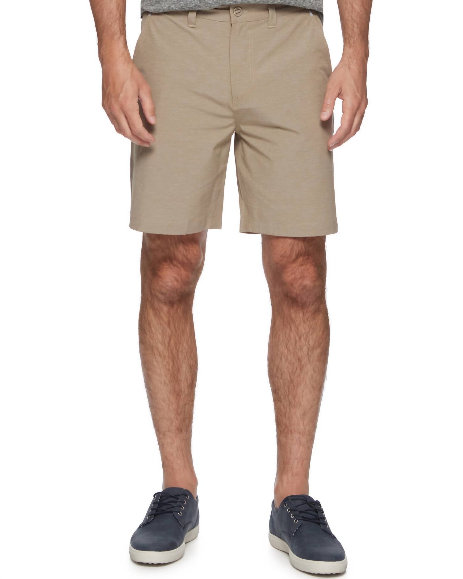 Any Wear Hybrid Performance Short In Khaki