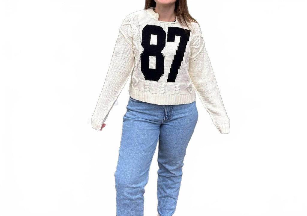 87 Cable Knit Sweater In White