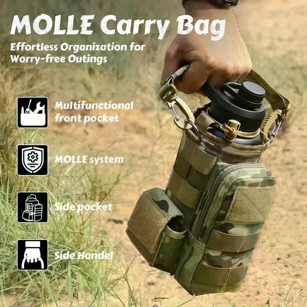 64Oz Tactical Water Bottle -Black