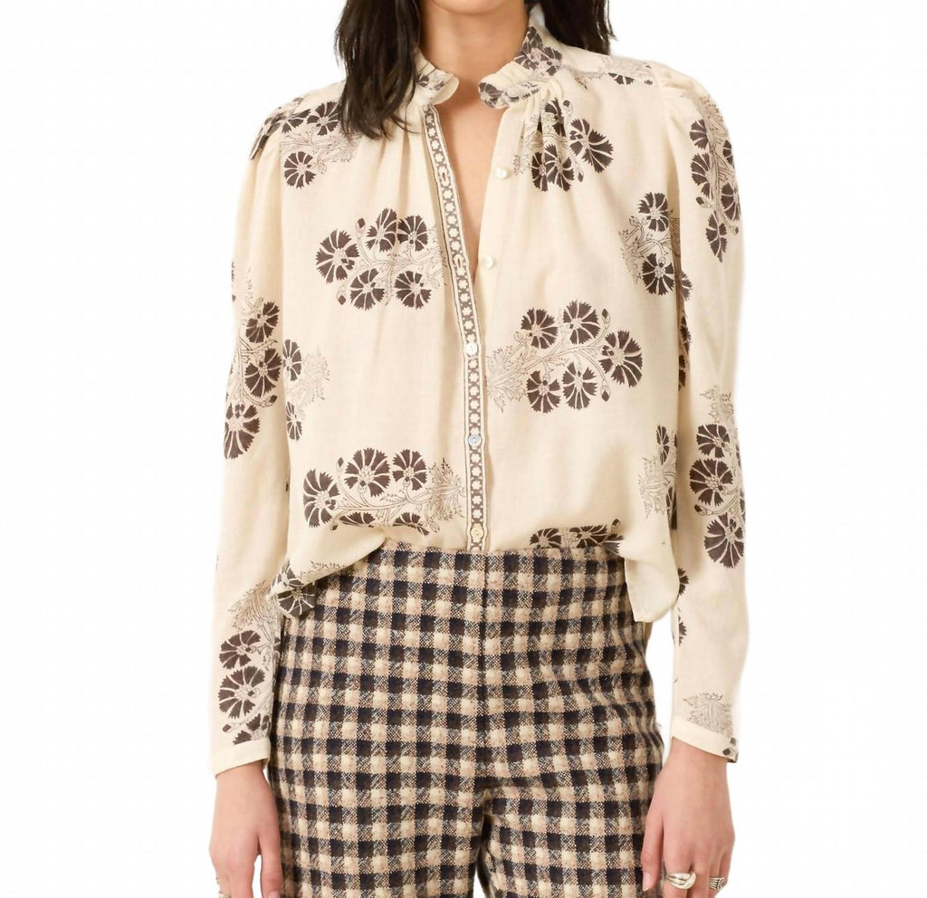 Artemis Flower Shirt In White