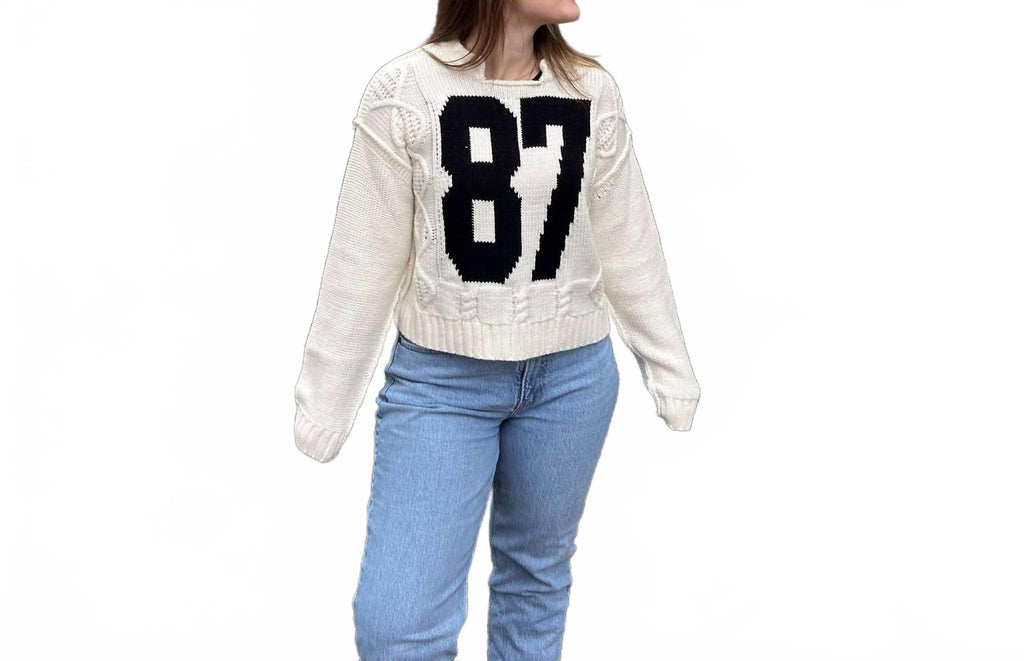87 Cable Knit Sweater In White