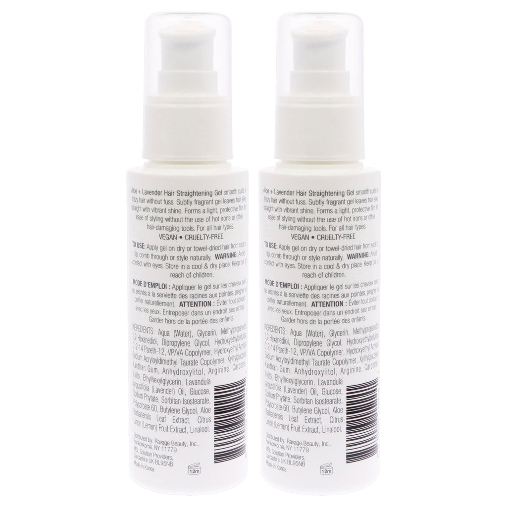 Aloe Plus Lavender Hair Straightening Gel by e.fek.tiv for Unisex - 3.38 oz Gel - Pack of 2