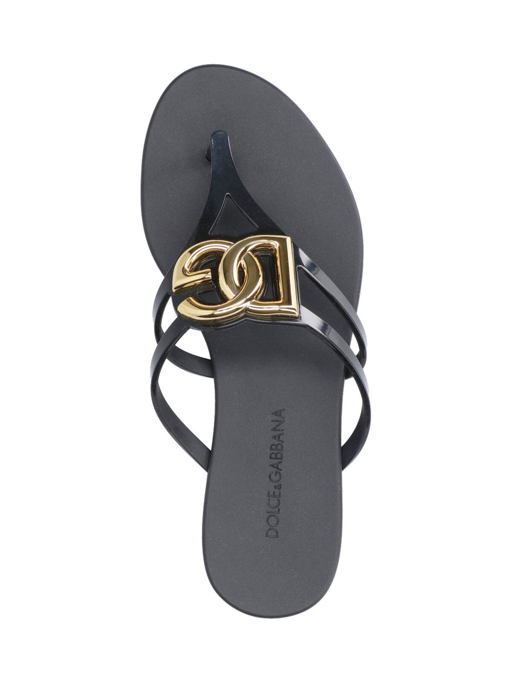 "Dg" Flip-Flop Sandals – Black
