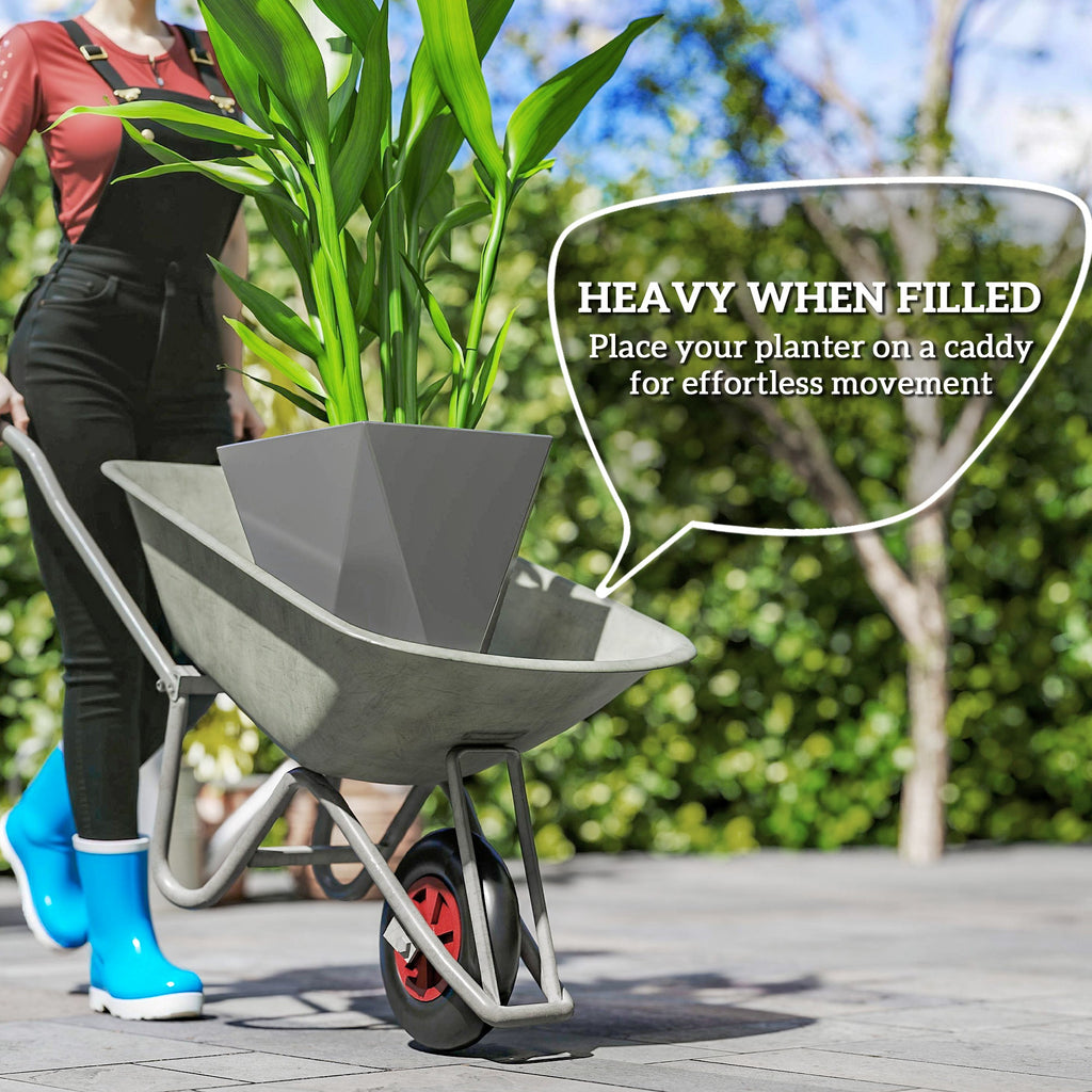 3-Pack Stackable MgO Planters with Drainage