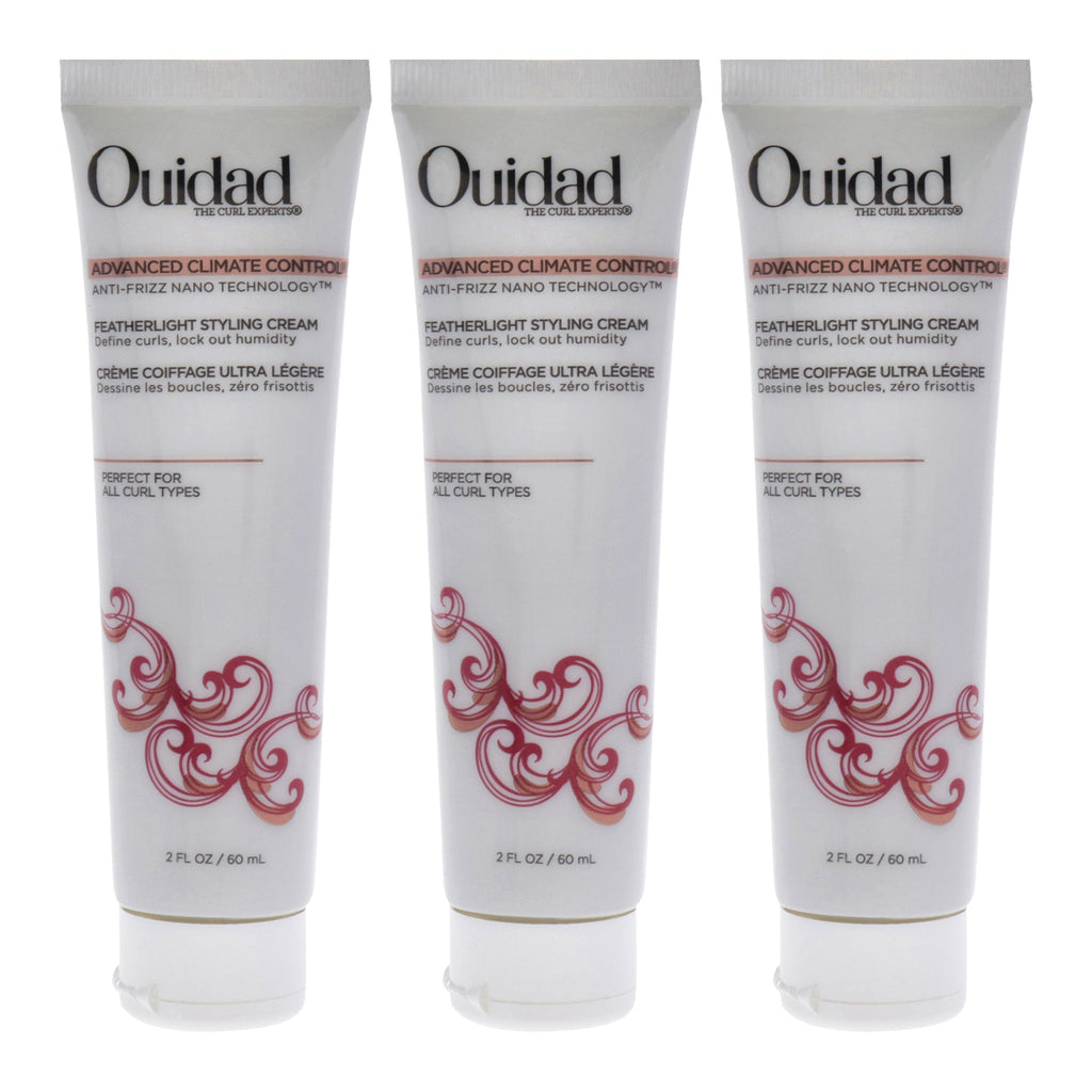 Advanced Climate Control Featherlight Styling Cream by Ouidad for Unisex - 2 oz Cream - Pack of 3
