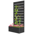 28"x15"x59" Raised Garden Bed with Trellis for Climbing Plants
