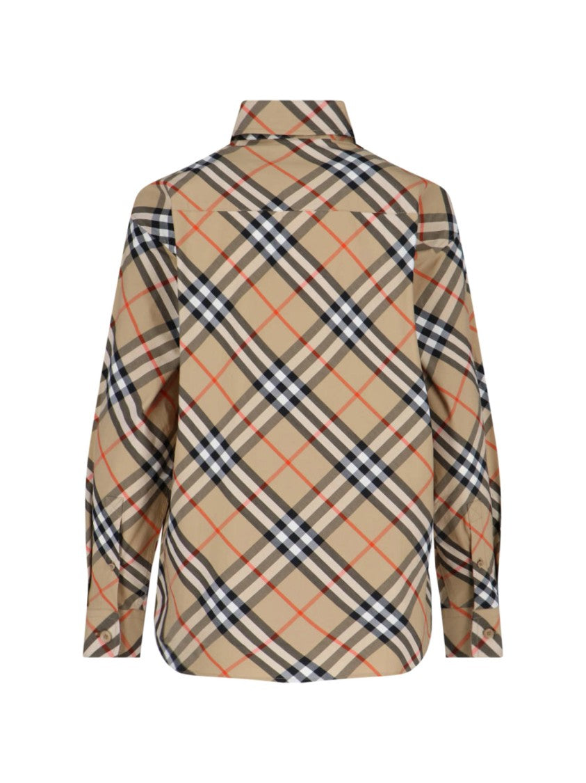 "Check" Shirt – Beige