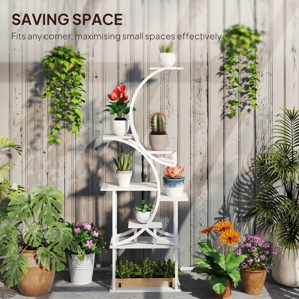 8 Tier Indoor Plant Stand, 62 Inch S Shaped Plant Shelf