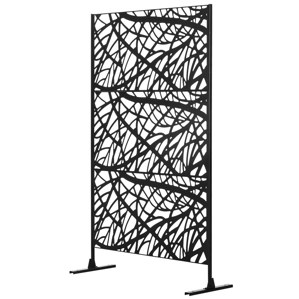 6.5FT Outdoor Privacy Screen with Decorative Branch Motif