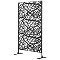6.5FT Outdoor Privacy Screen with Decorative Branch Motif