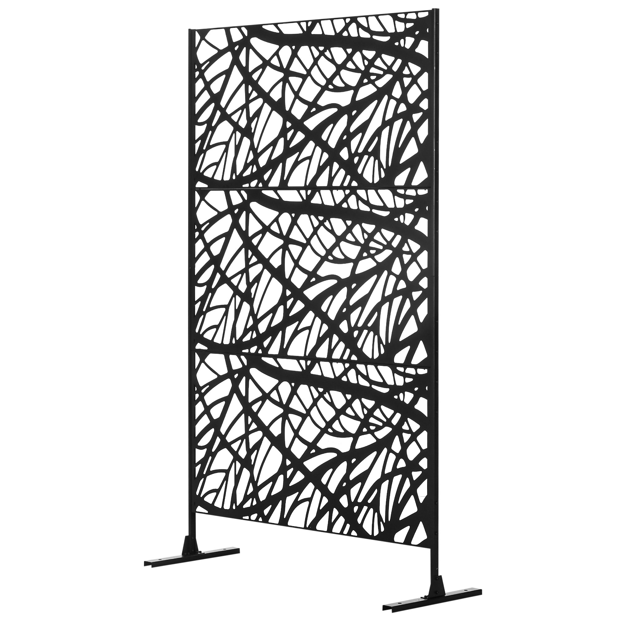 6.5FT Outdoor Privacy Screen with Decorative Branch Motif