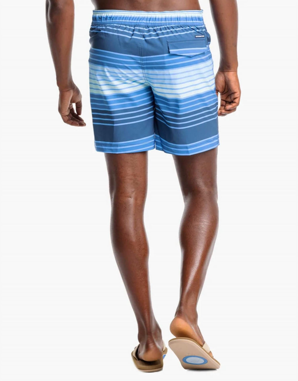 Aged Wateree Stripe Water Short In Aged Denim