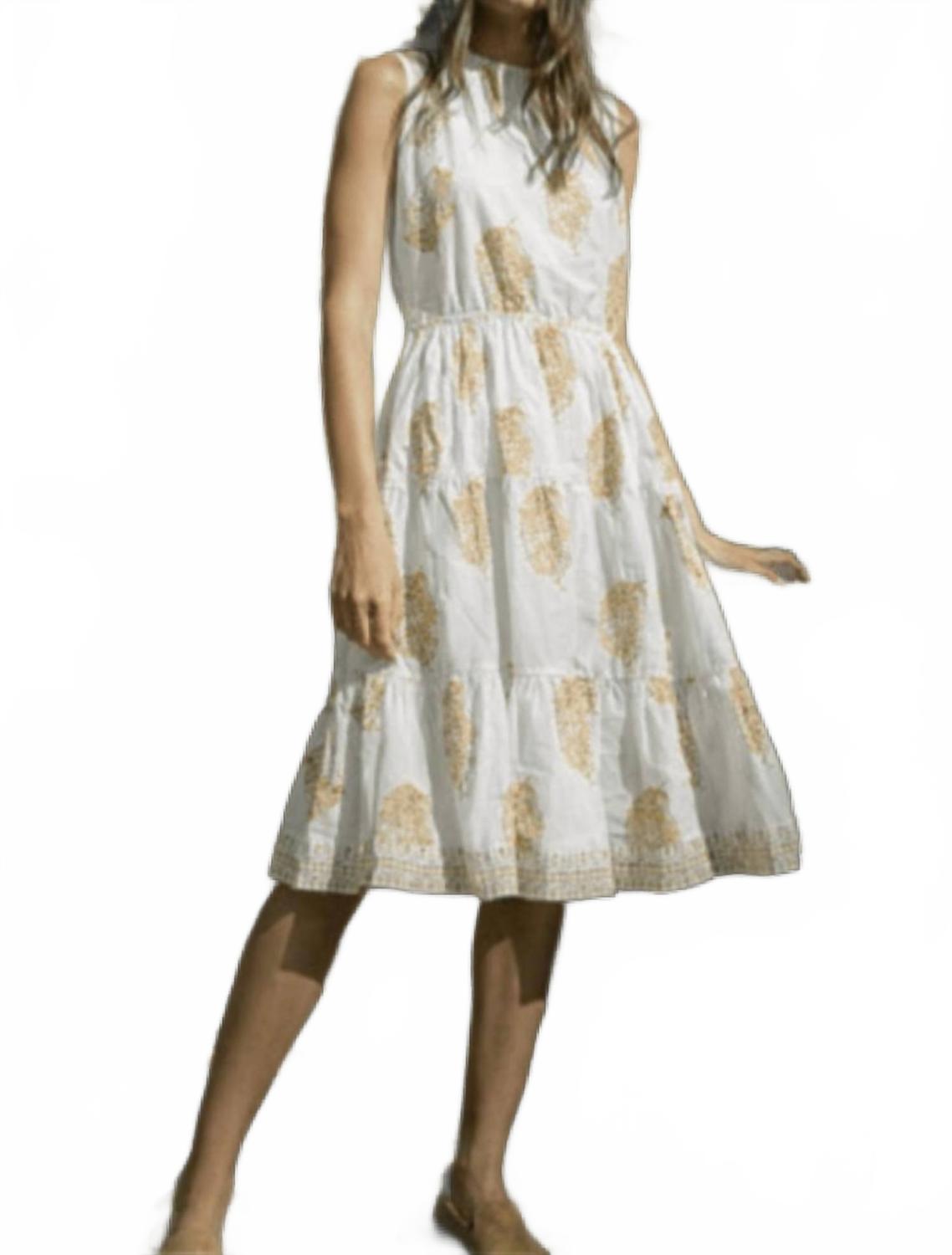 Aluna Midi Dress In Gold
