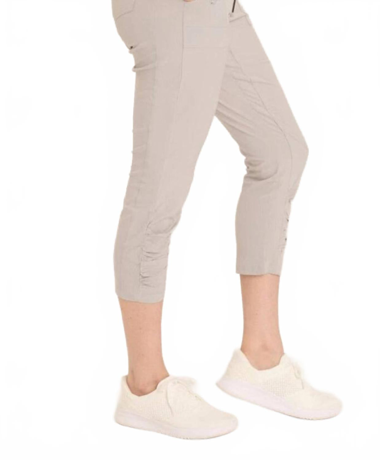 Aksana Whisper Stretch Ruched Slim Pant In Arctic