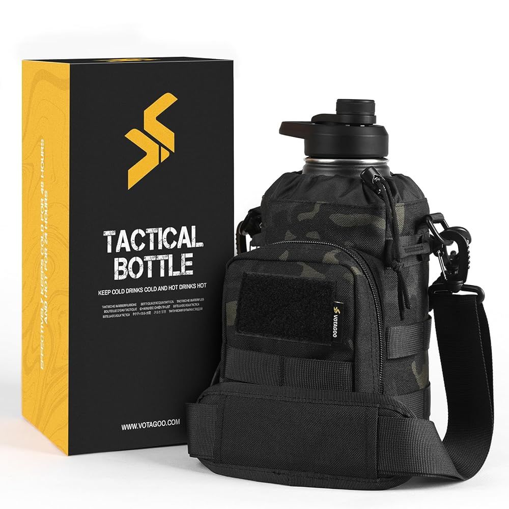 64Oz Tactical Water Bottle -Black