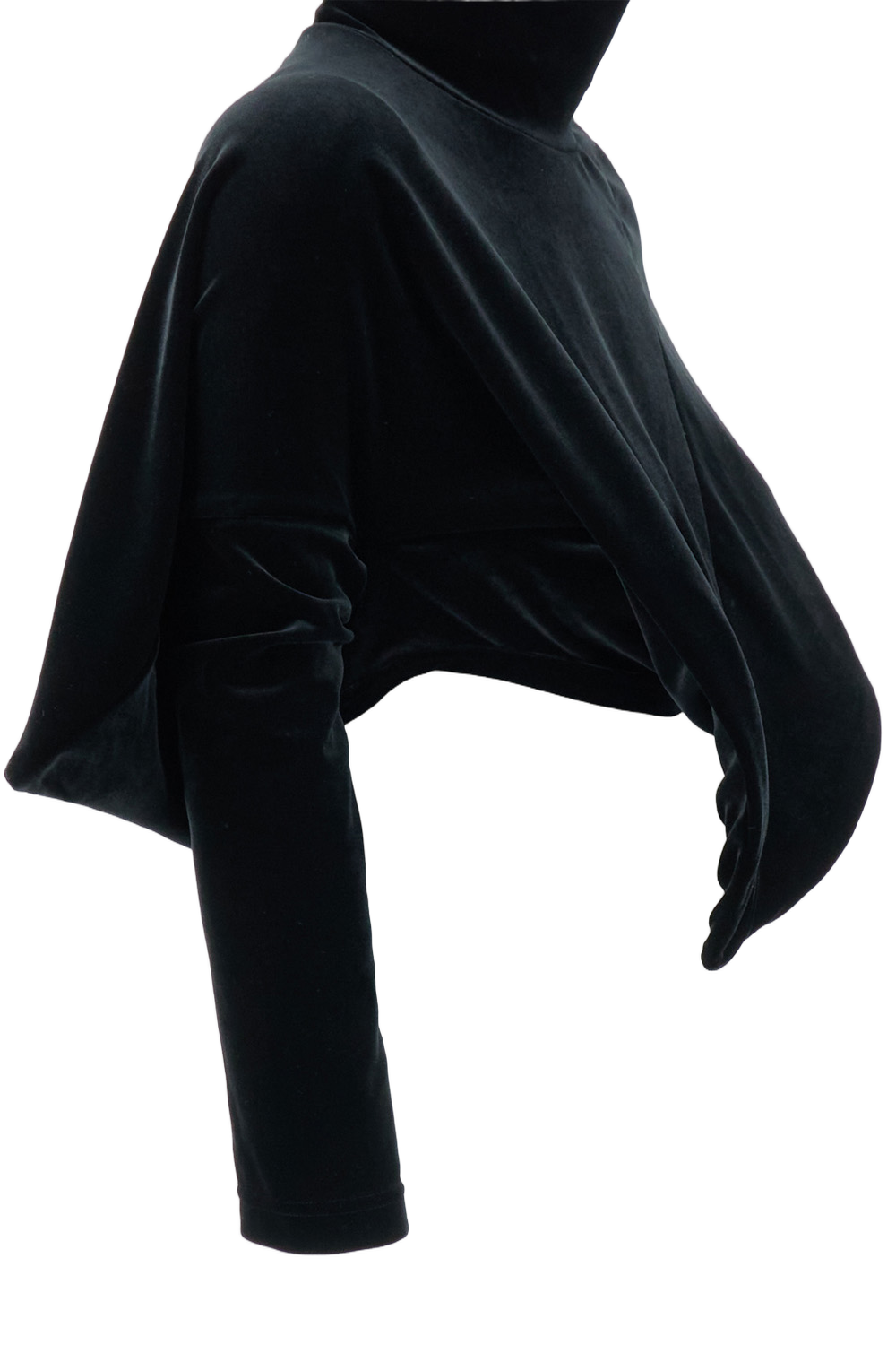 Asymmetric Structured Top With High Neckline