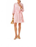 Amrita 3/4 Sleeve Shirt Dress In Pink Muse