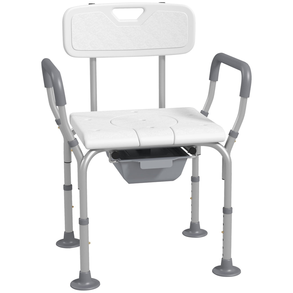 3-in-1 Shower Chair and Raised Toilet Seat for Seniors