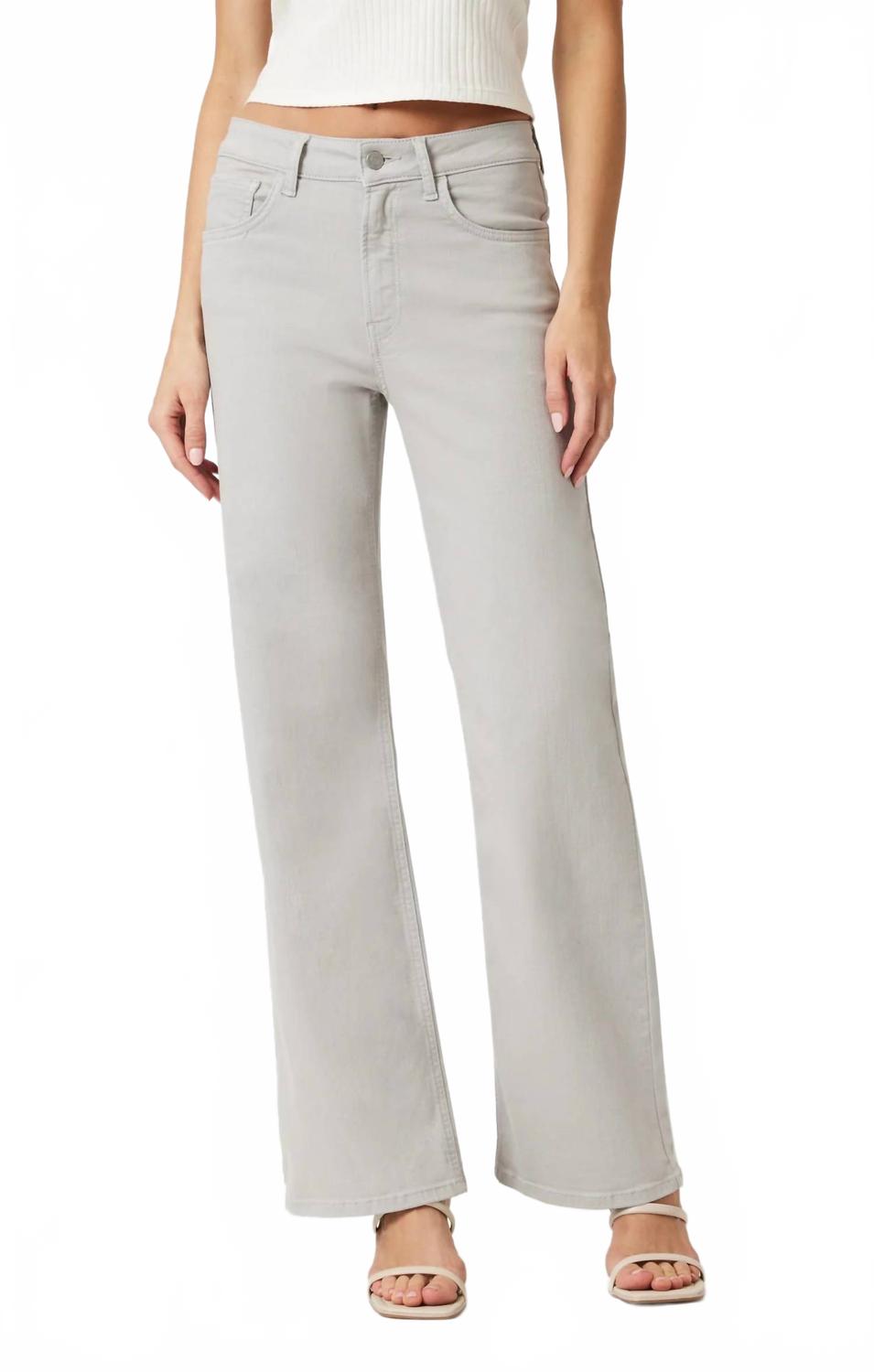 Alena High Rise Straight Leg Jeans In Mirage Gray Flex Blue