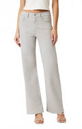 Alena High Rise Straight Leg Jeans In Mirage Gray Flex Blue
