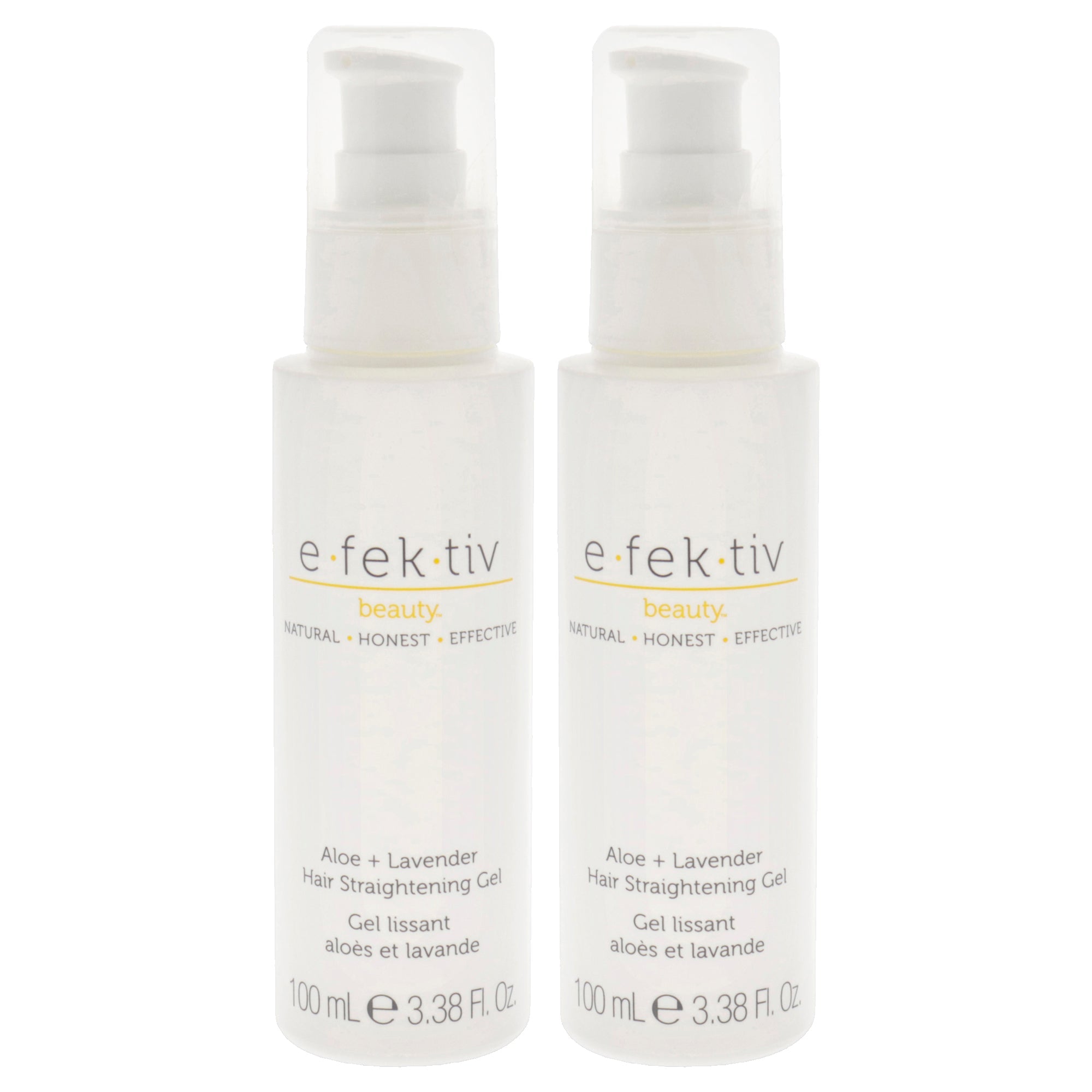 Aloe Plus Lavender Hair Straightening Gel by e.fek.tiv for Unisex - 3.38 oz Gel - Pack of 2