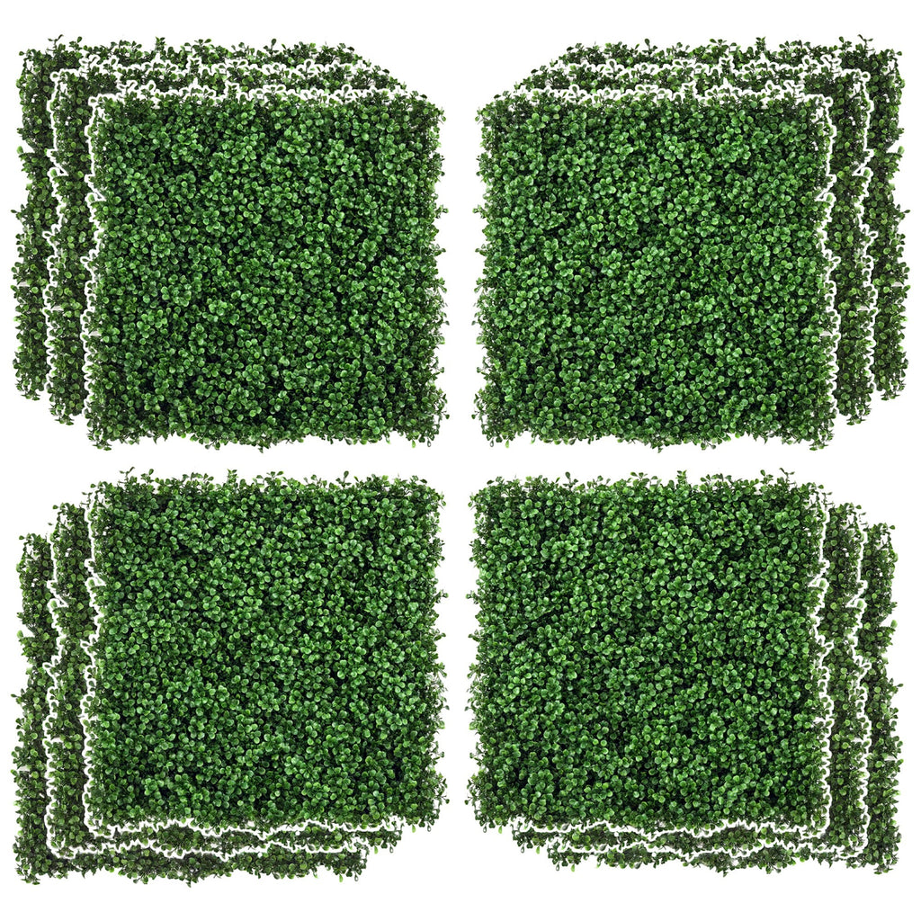20" x 20" Artificial Grass Panels for Walls, Fence & Garden