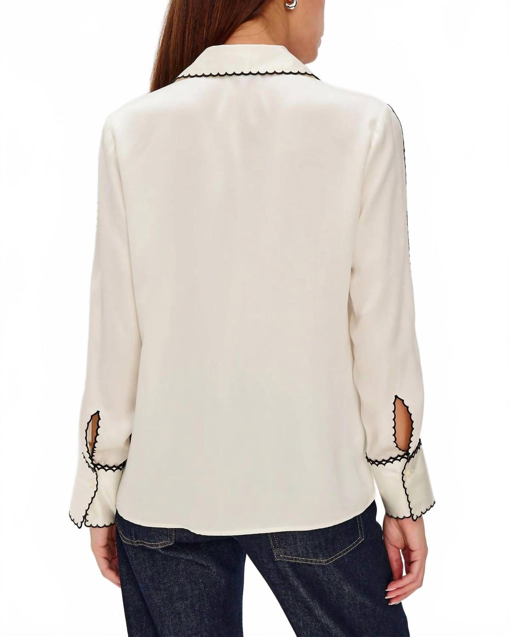 Aloise Classic Collared Shirt In Ivory