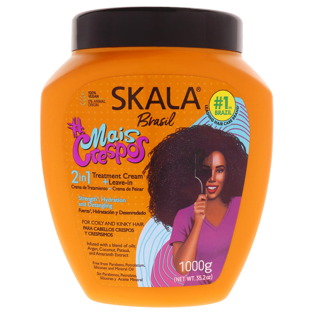 2 in 1 Super Curly Detangling Hair Treatment Conditioning Cream by Skala for Women - 35.2 oz Treatment