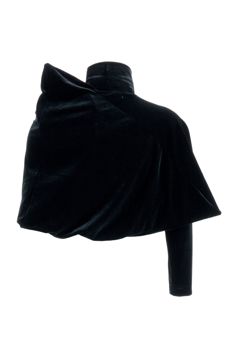 Asymmetric Structured Top With High Neckline
