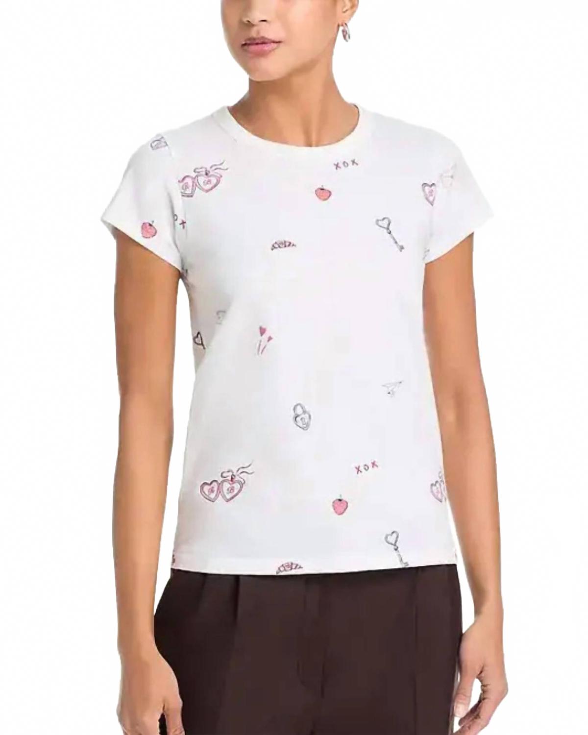 All Over Valentines Tee In White