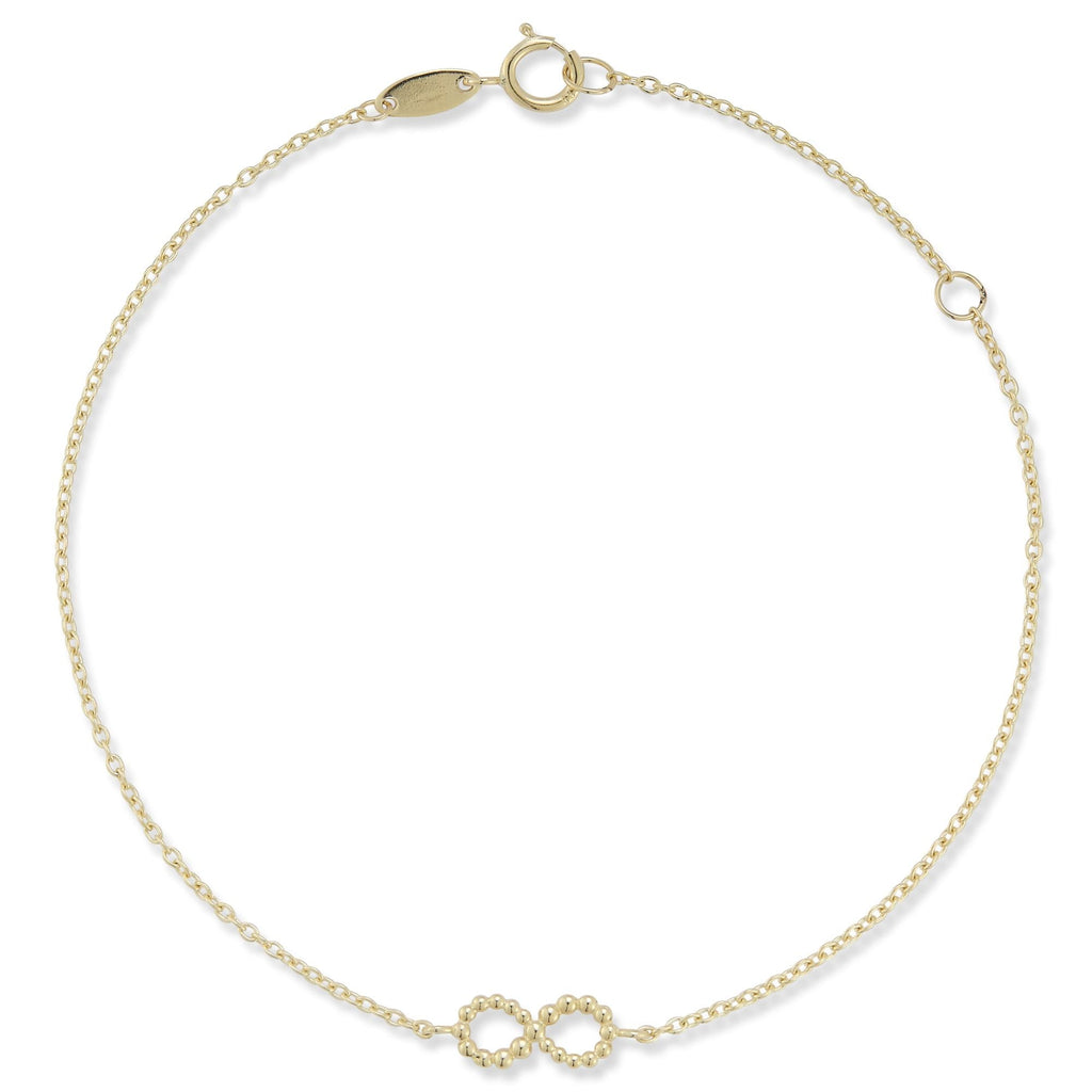 14K Gold Infinity Bracelet