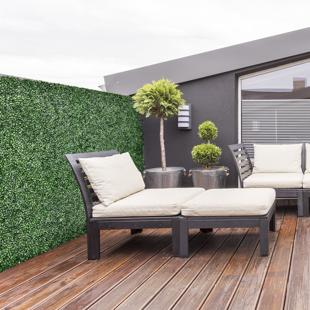 20" x 20" Artificial Grass Panels for Walls, Fence & Garden