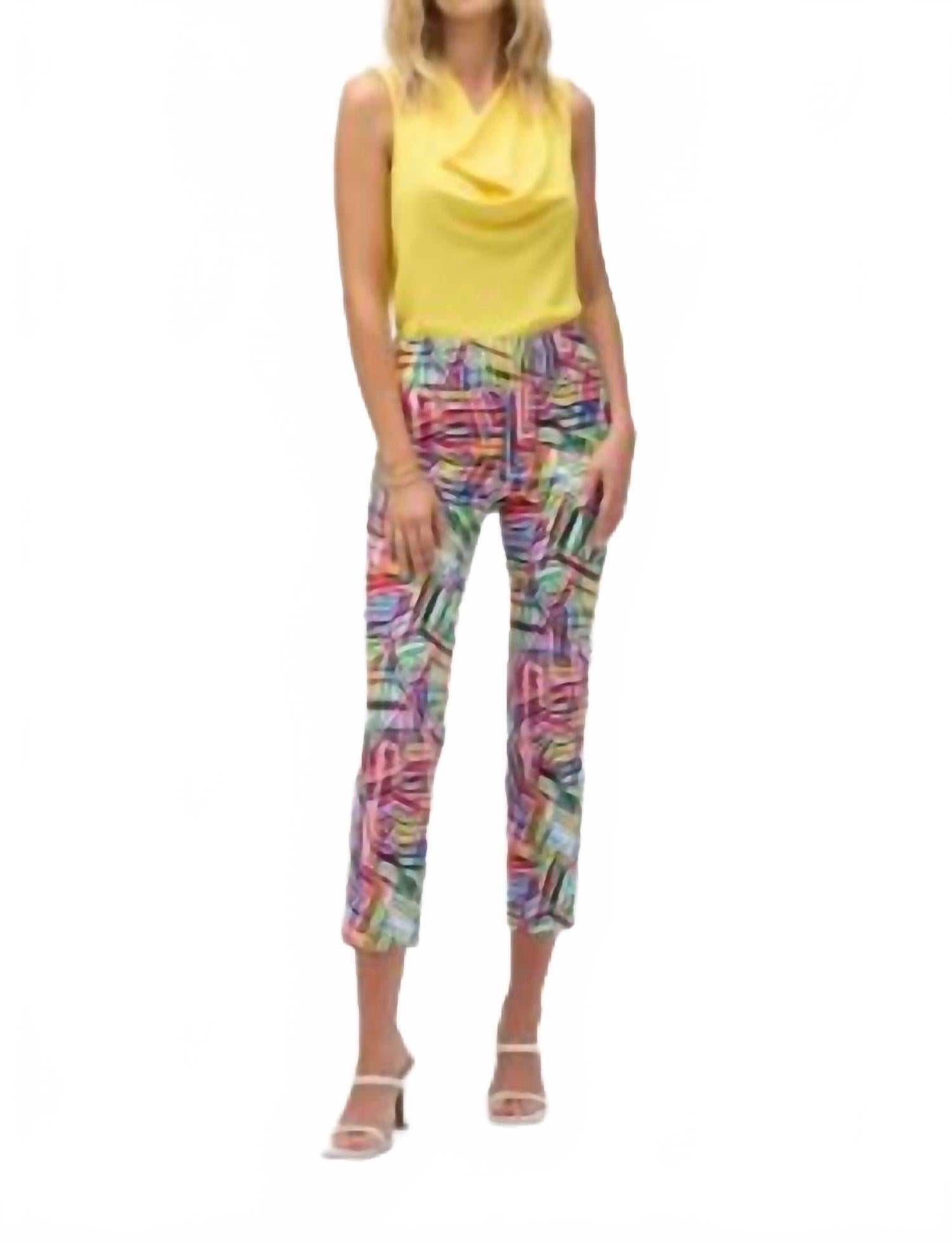 Abstract Graphic Summer Trousers In Multi