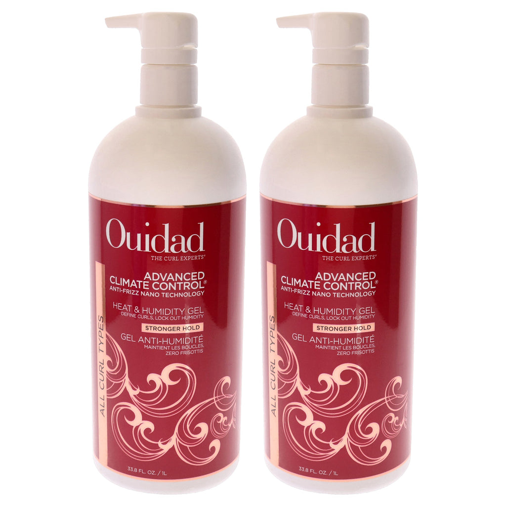 Advanced Climate Control Heat and Humidity Gel - Strong Hold by Ouidad for Unisex - 33.8 oz Gel - Pack of 2