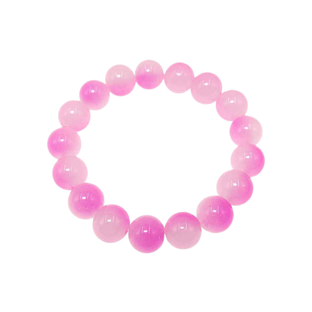 12PCS - Marbled Ball Beaded Stretch Bracelets