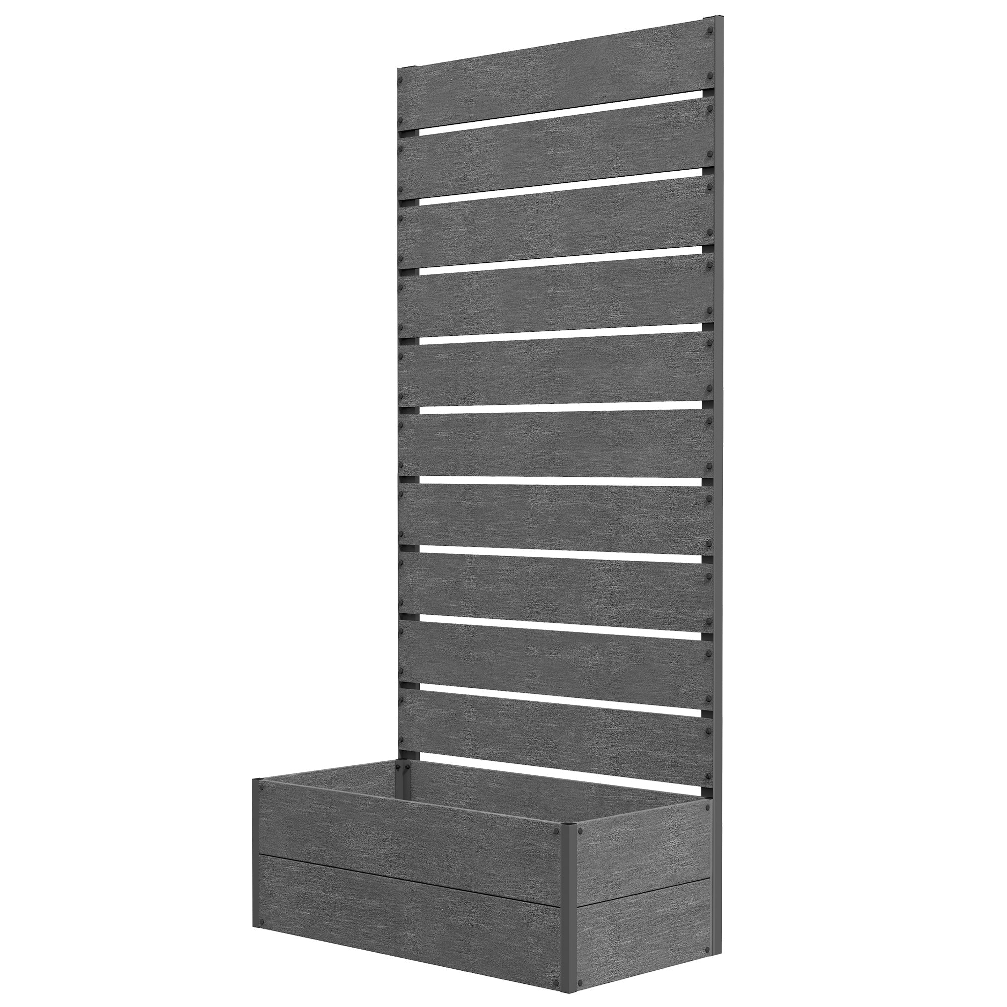 28"x15"x59" Raised Garden Bed with Trellis for Climbing Plants