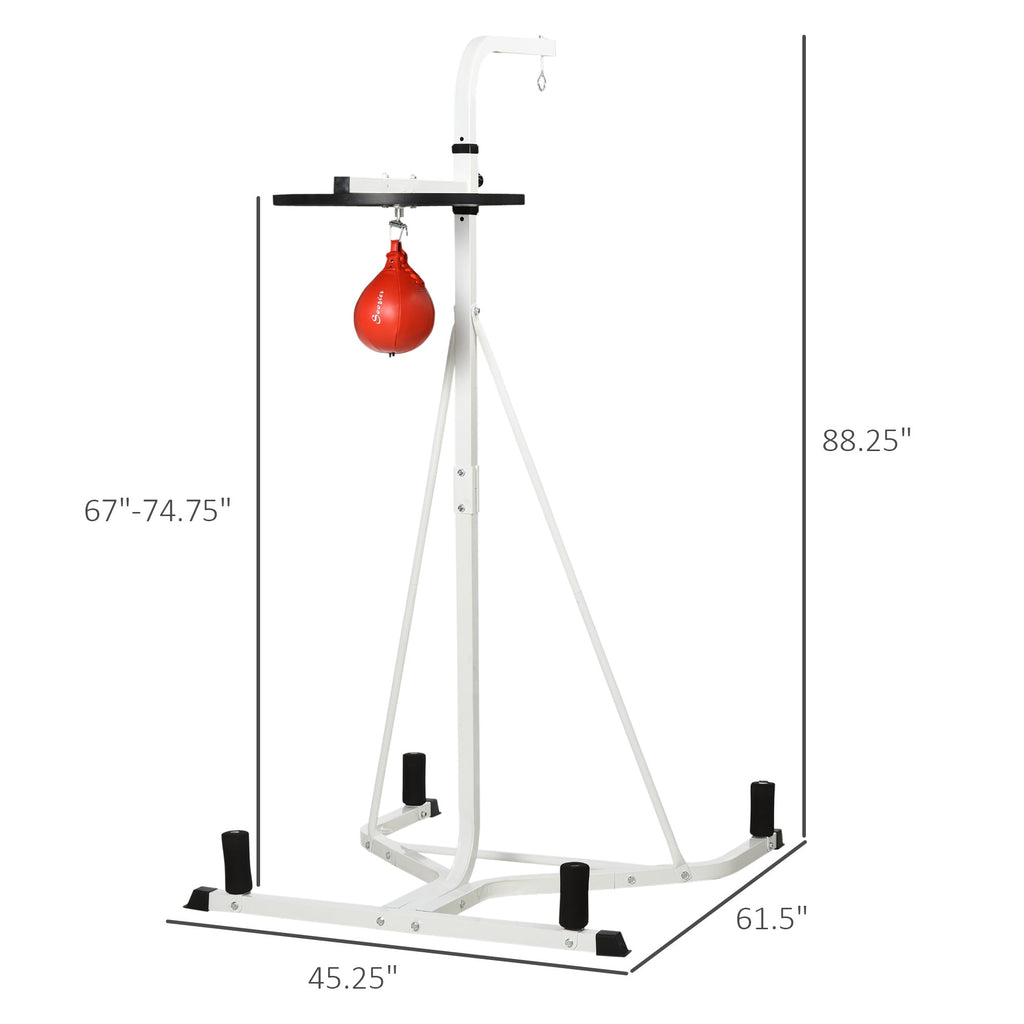 2-in-1 Freestanding Punching Bag Stand with Heavy and Speed Bag