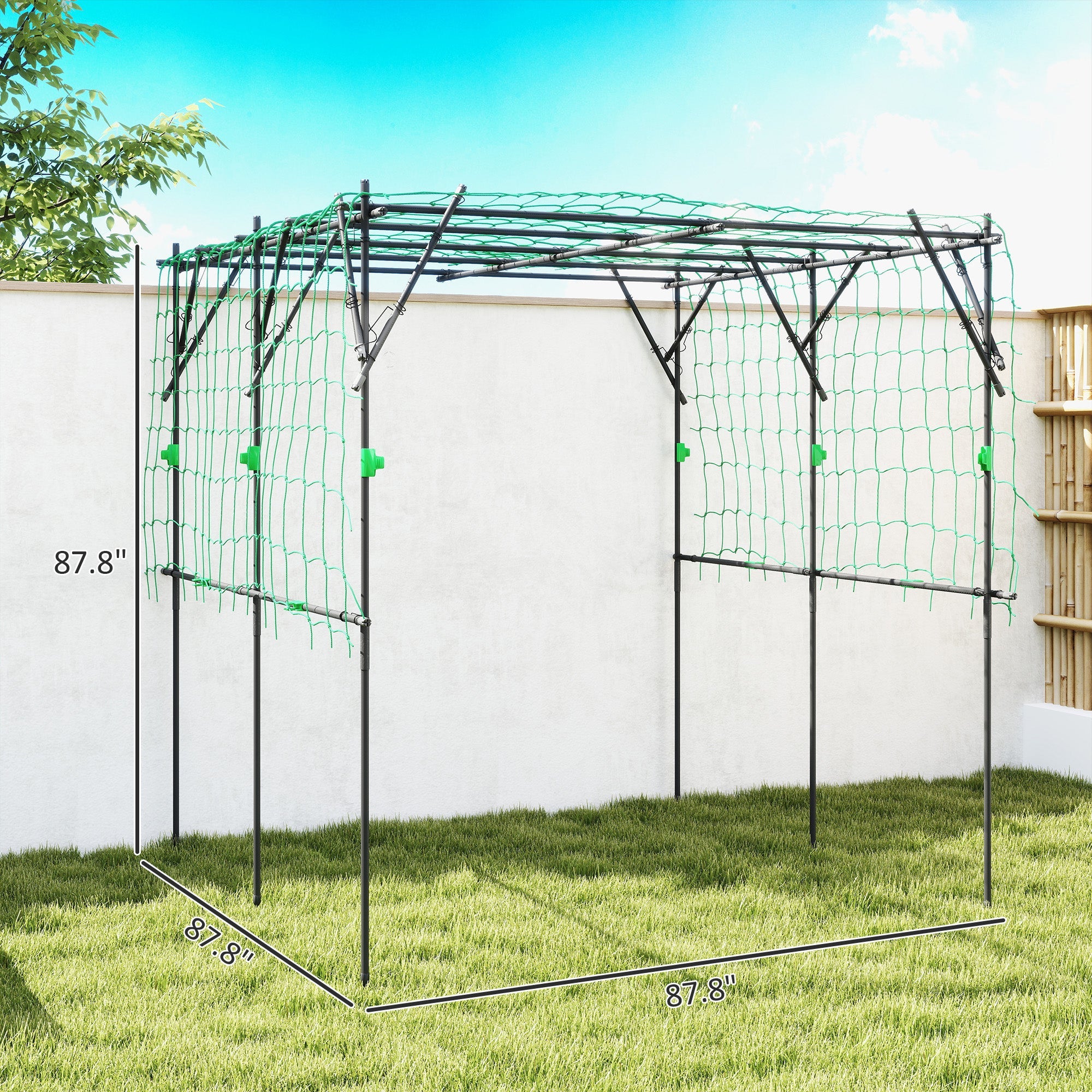 7.3 FT Garden Arch Trellis with Climbing Net
