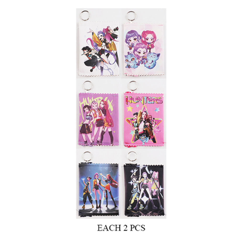 12PCS - KPop Demon Hunters Huntrix Animated Hero Squad Mini Coin Purse Pouch Bags