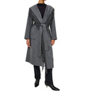 Arlon Hooded Wool Jacket In Heather Charcoal