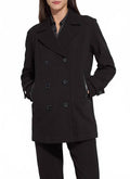 Alma Cavalry Peacoat In Black